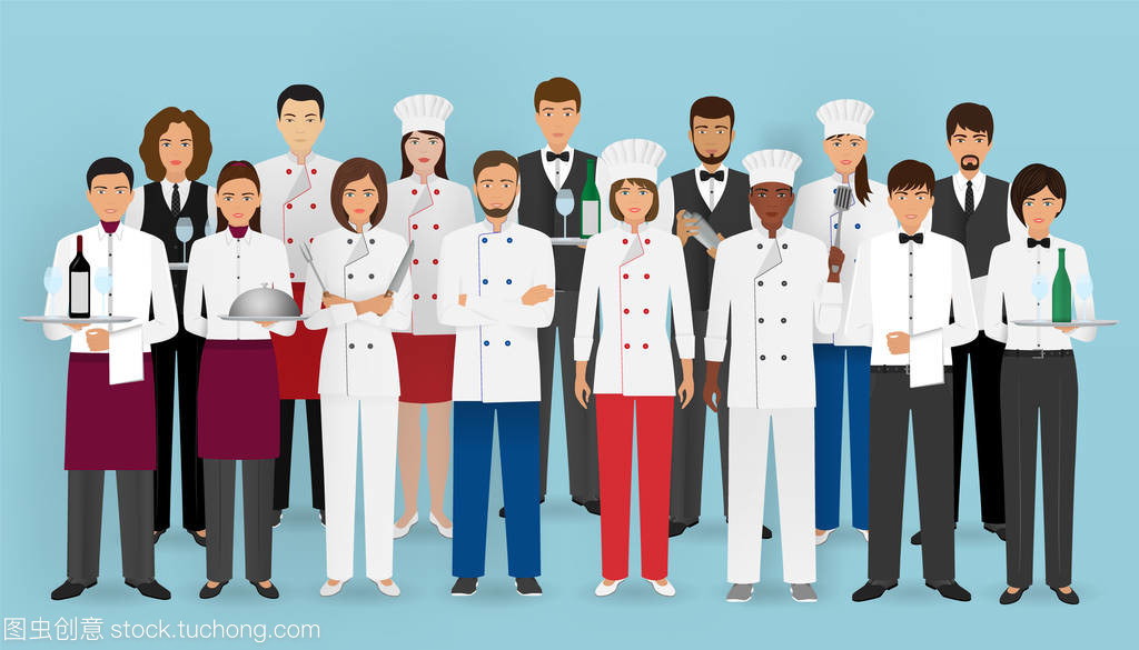 穿制服的餐廳團(tuán)隊(duì) 構(gòu)建專業(yè)與高效的服務(wù)體系